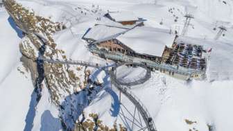 Imagen de dron en invierno